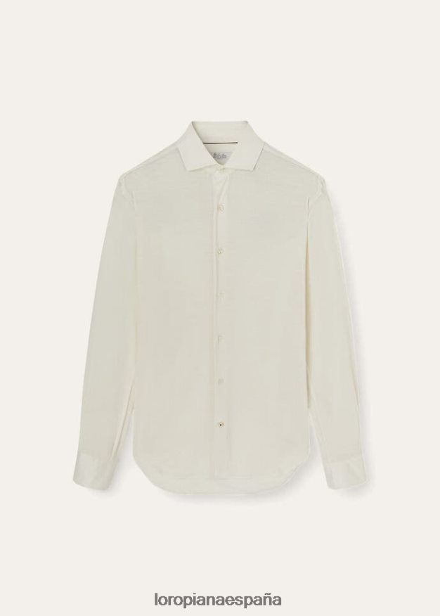 el regalo de la camisa de reyes andrew Loro Piana hombres blanco (1000) VR0BH61072 ropa