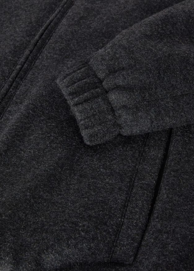 suéter bombardero Loro Piana hombres negro/gris melange (m047) VR0BH6915 ropa