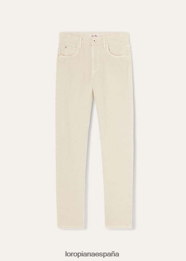 pantalones quarona de cinco bolsillos Loro Piana hombres blanco óptico (1005) VR0BH61012 ropa