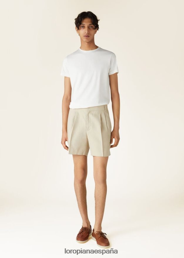 camiseta suave Loro Piana hombres blanco óptico (1005) VR0BH61157 ropa
