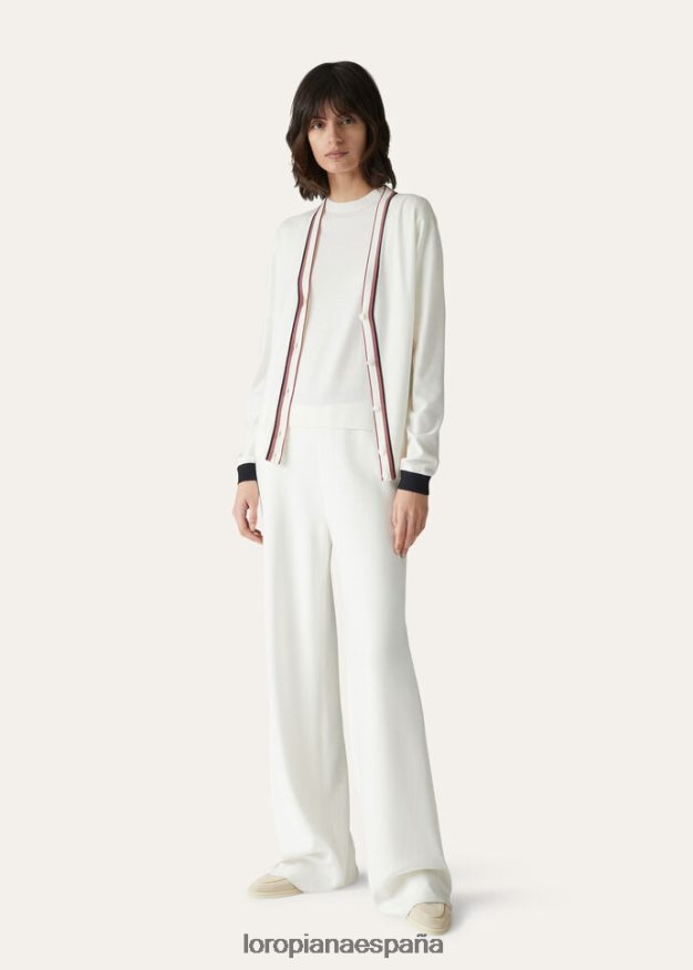 el regalo de los pantalones de reyes Loro Piana mujer blanco elegante (f4kw) VR0BH6339 ropa