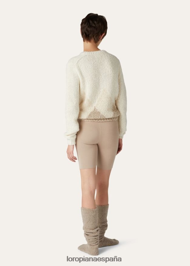 pantalones cortos envolventes Loro Piana mujer nieve blanca (1232) VR0BH6328 ropa