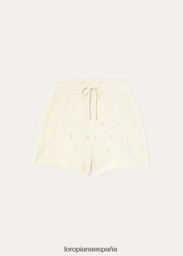 pantalones cortos envolventes Loro Piana mujer nieve blanca (1232) VR0BH6331 ropa