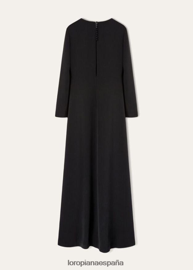 vestido angélica Loro Piana mujer negro (8000) VR0BH6254 ropa